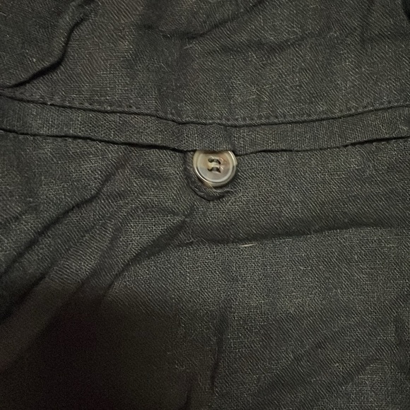 Zenana size XL black elastic high rise waist 5” linen shorts with pockets - Picture 6 of 10